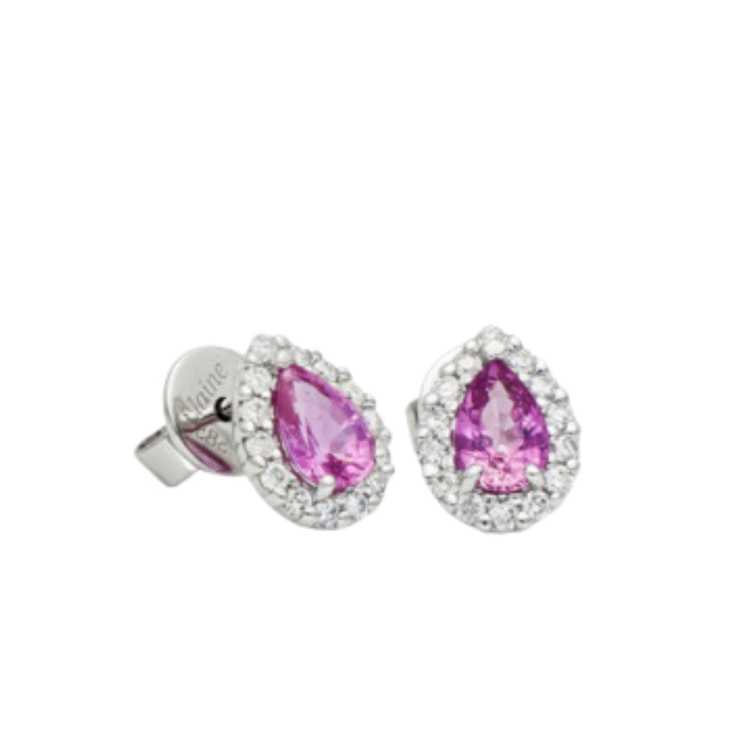 ARETES GOTA: ZAFIROS ROSA