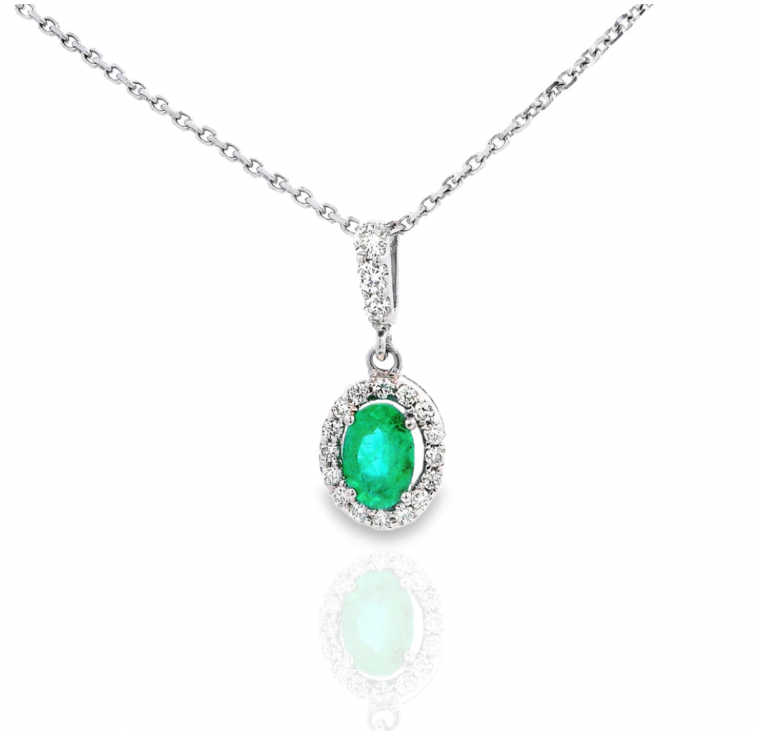 OVAL EMERALD PENDANT