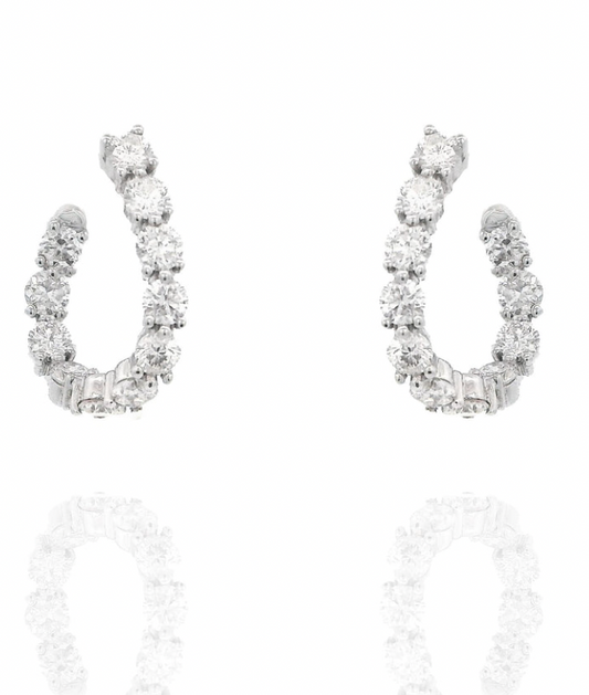 Twist Diamond Hoops