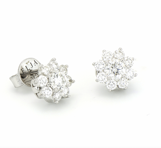 Aretes Copo G 18 Diamantes