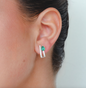 Emerald Drop Hoops