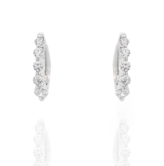 SINGLE PRONG DIAMOND HOOPS