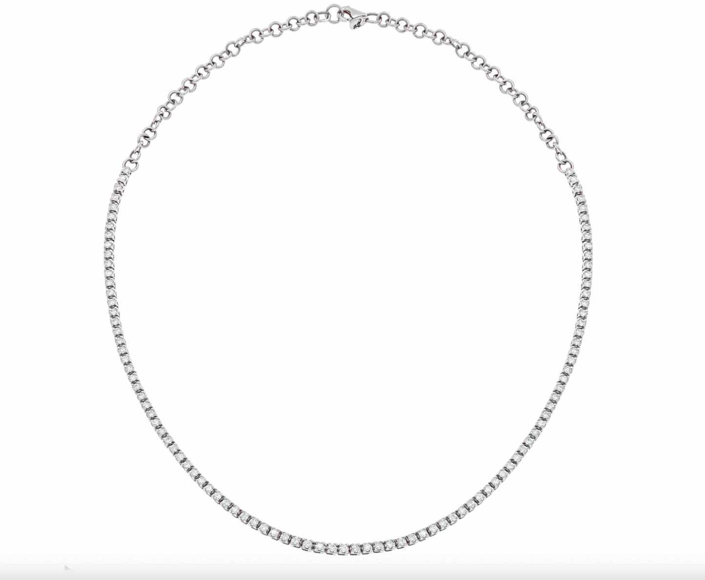 Tennis Necklace 100 Diamantes with Chain