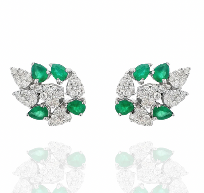 Emerald and Diamond Earrings