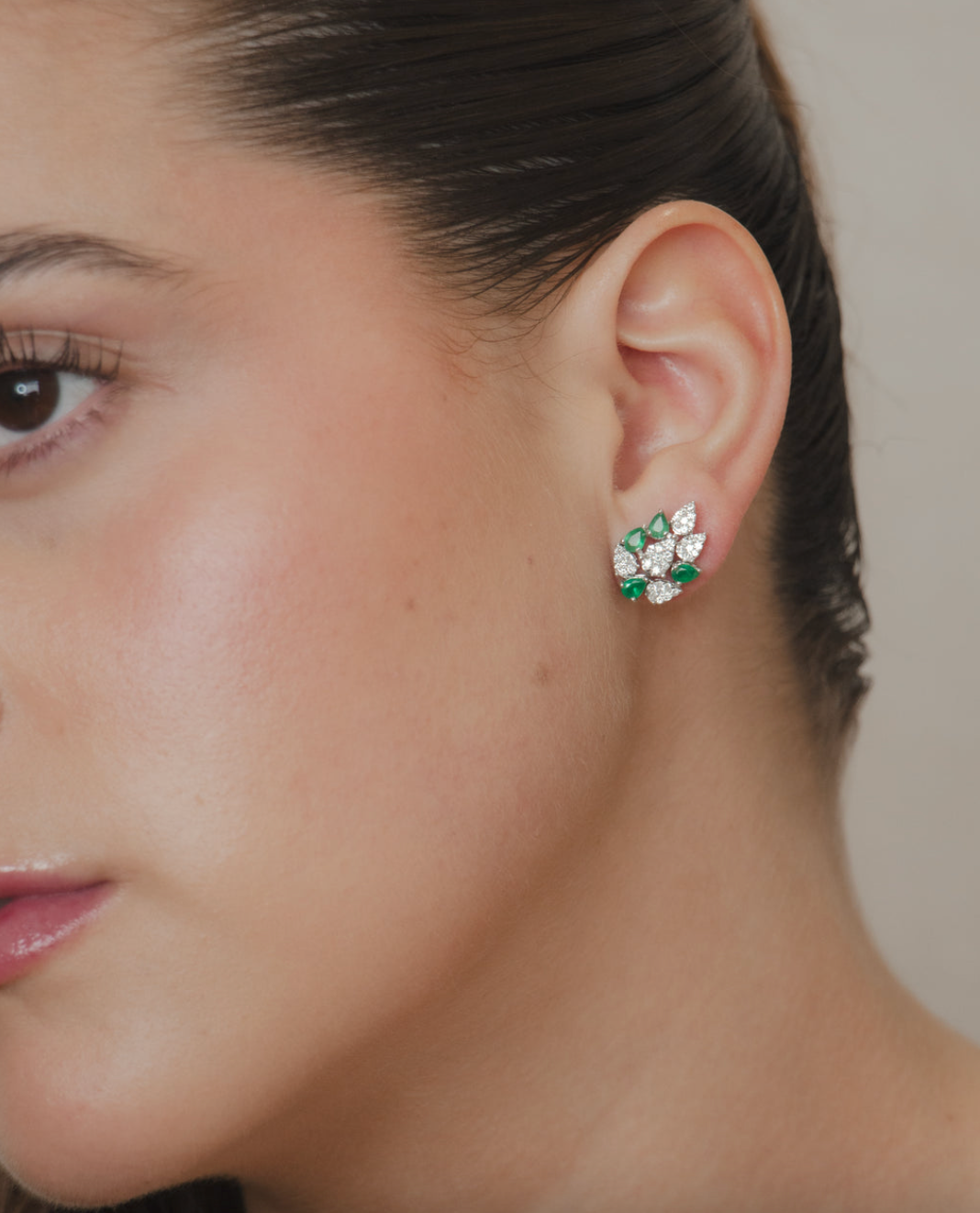 Emerald and Diamond Earrings