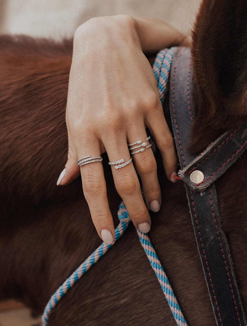 Gradient Diamond Wrap Ring