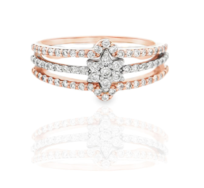 Star Diamond Trio Ring