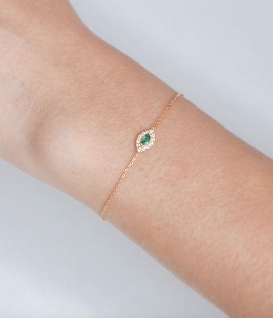 Emerald Mini Eye Bracelet